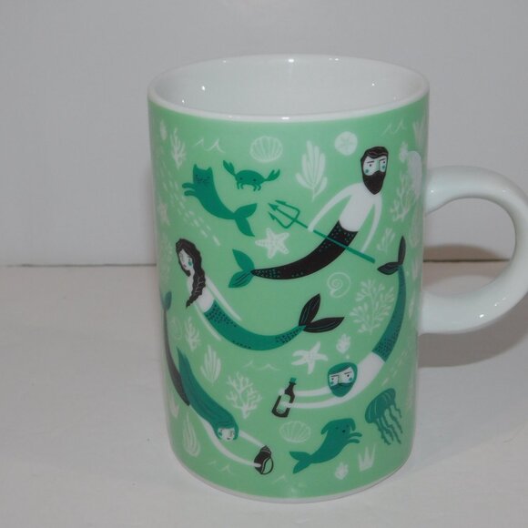 Danica Studio Sea Spell Mermaid Merman Mercat Merdog Green Coffee Tea Mug - Picture 3 of 8